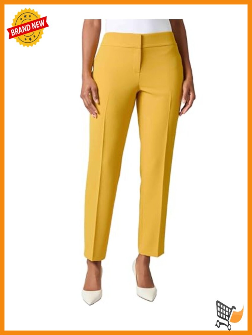 Kasper Flat Front Slim Pant Stretch Crepe Work Trousers
